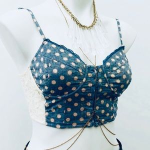 Polka dot crop top